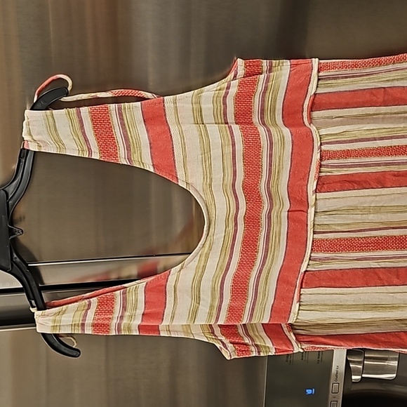 💕FAHERTY💕 Lanai Dress ~ 100% Organic Cotton Sol Stripe XL NWT - Picture 12 of 16